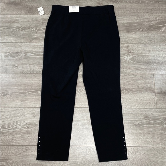 NWT Roz & Ali Classic Fit Pull On Ankle Pants Studded Ankle 12 - Picture 13 of 13